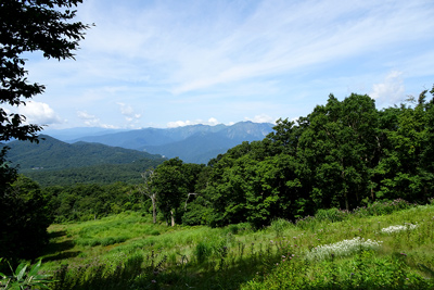 ゲレンデから見えた谷川岳